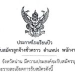 ประกาศ โรงเรียน ปั วเรื่อง รับสมัครลูกจ้างชั่ว คราวตำแหน่งพนักงานบริการ